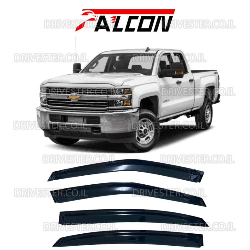 מגני רוח הדבקה Falcon לשברולט סילברדו קבינה וחצי 2013-2019