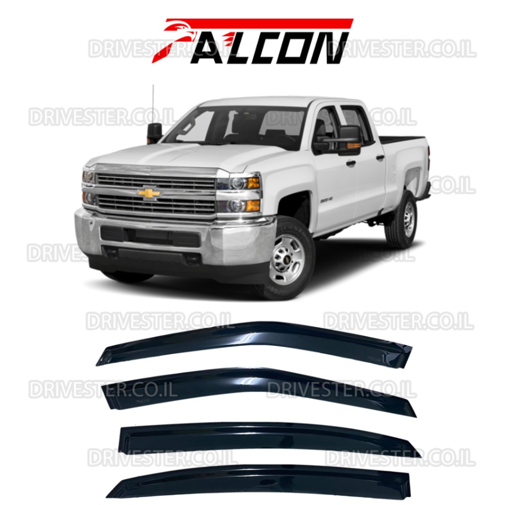 מגני רוח הדבקה Falcon לשברולט סילברדו דאבל קבינה 2013-2019