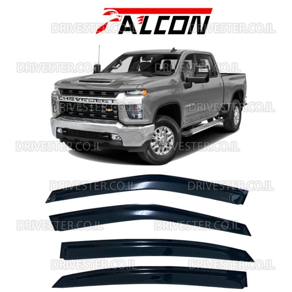 מגני רוח הדבקה Falcon לשברולט סילברדו דאבל קבינה 2019+